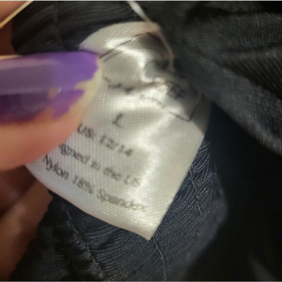 Dazzling Divas Black Smocked Crop Top Bow Tie Shoulders, L NEW - Picture 3 of 8